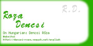 roza dencsi business card